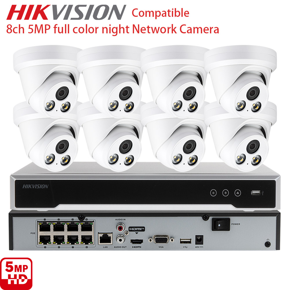 Home Security Video Recording Systems - 8CH 5MP IP CCTV-beveiligingscamerasysteem met 8-kanaals