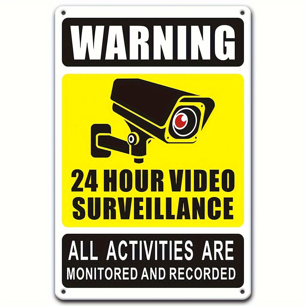 Home Security Group - 24/7 videobewakingswaarschuwingsbord - duurzaam ijzeren metaal