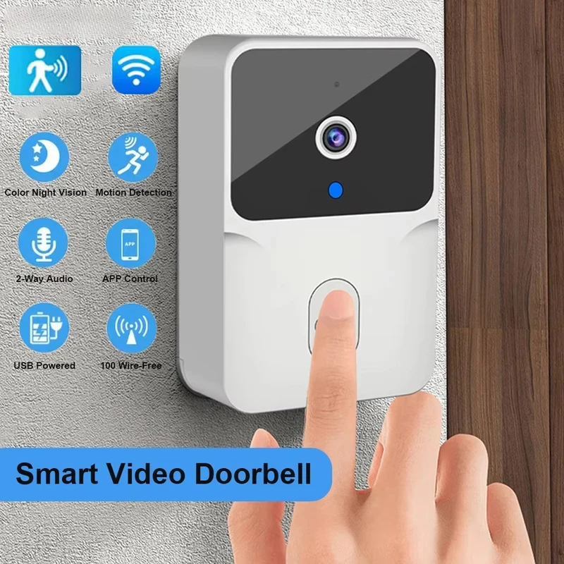Home Security Doorbell Camera - Smart Home WiFi-videodeurbel Draadloze telefoon Tweerichtingsintercomsysteem