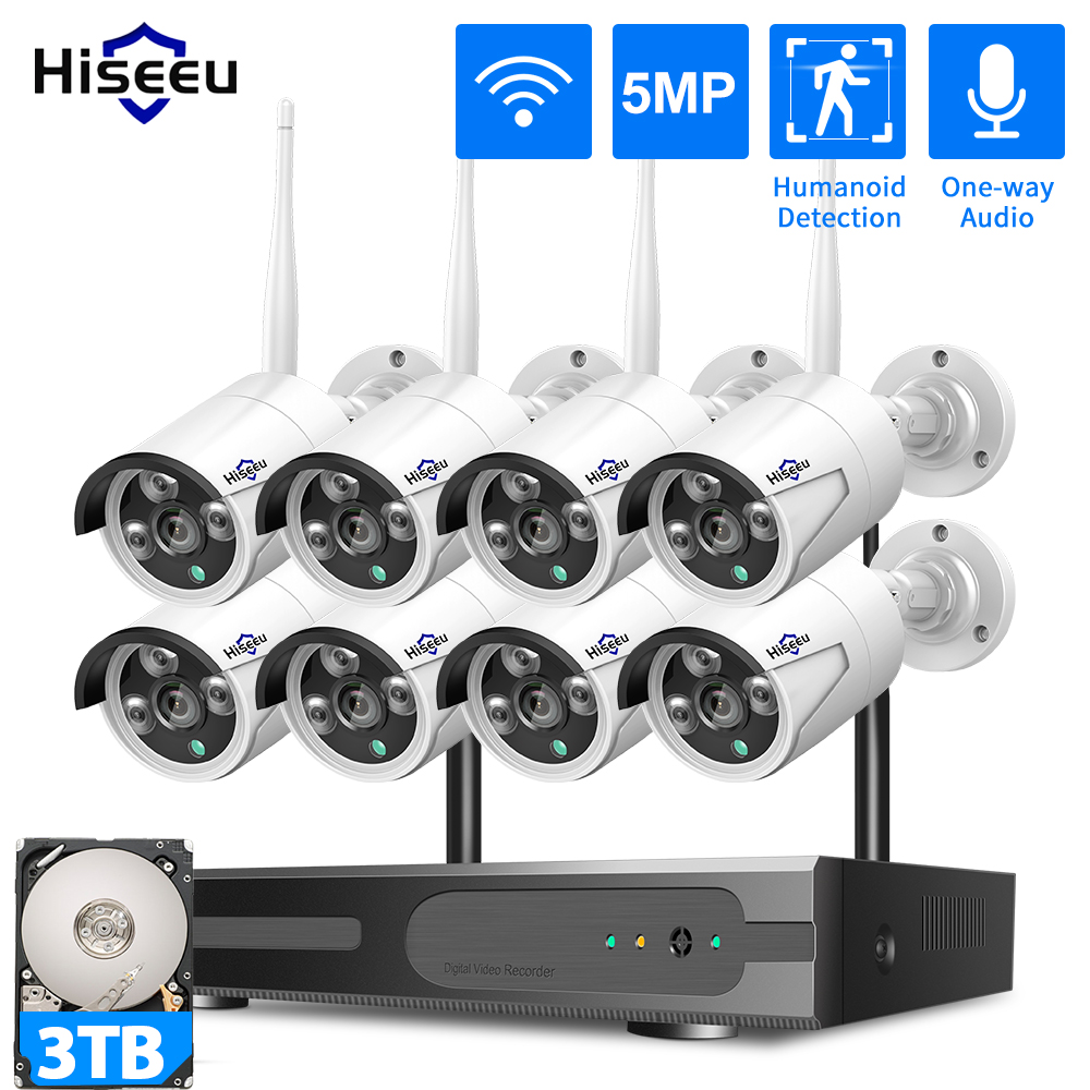 Home Security Panel - Hiseeu 3/5/8MP WiFi CCTV Camera Beveiligingssysteem