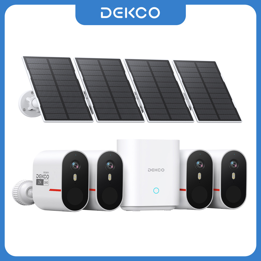 Home Security And Camera Systems - Dekco 3MP WiFi Solar Camera Systeem