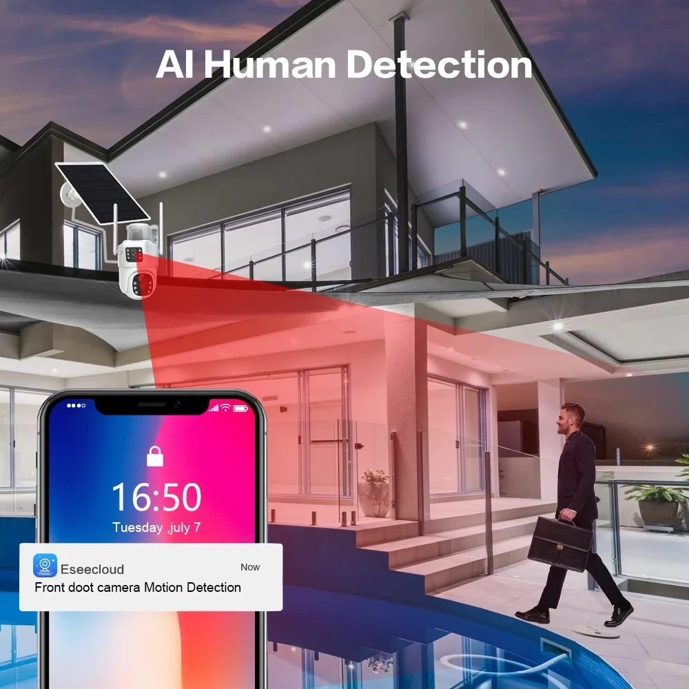 4K 8mp Dual Lens Wifi Solar Cc - Home Security Panel recensie en prijs