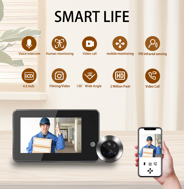 4,3 inch Tuya Smartlife WiFi D - Home Security Doorbell Camera recensie en prijs