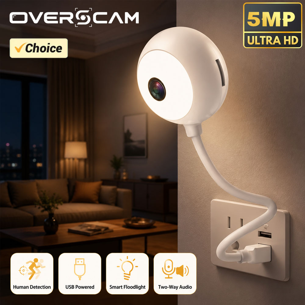 5MP Mini WiFi USB Plug-in IP-c - Home Security Flood Lights recensie en prijs