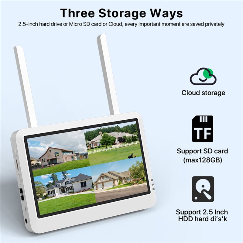 B44C Draadloze 8CH 7-inch LCD- - Home Security Video Recording Systems recensie en prijs
