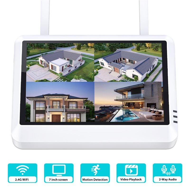 B44C Draadloze 8CH 7-inch LCD- - Home Security Video Recording Systems recensie en prijs