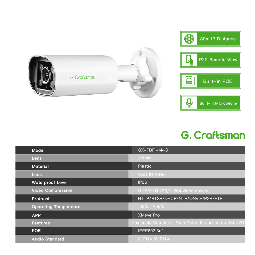 C GC PB 4MP POE IP-camera, ing - Home Security Group recensie en prijs