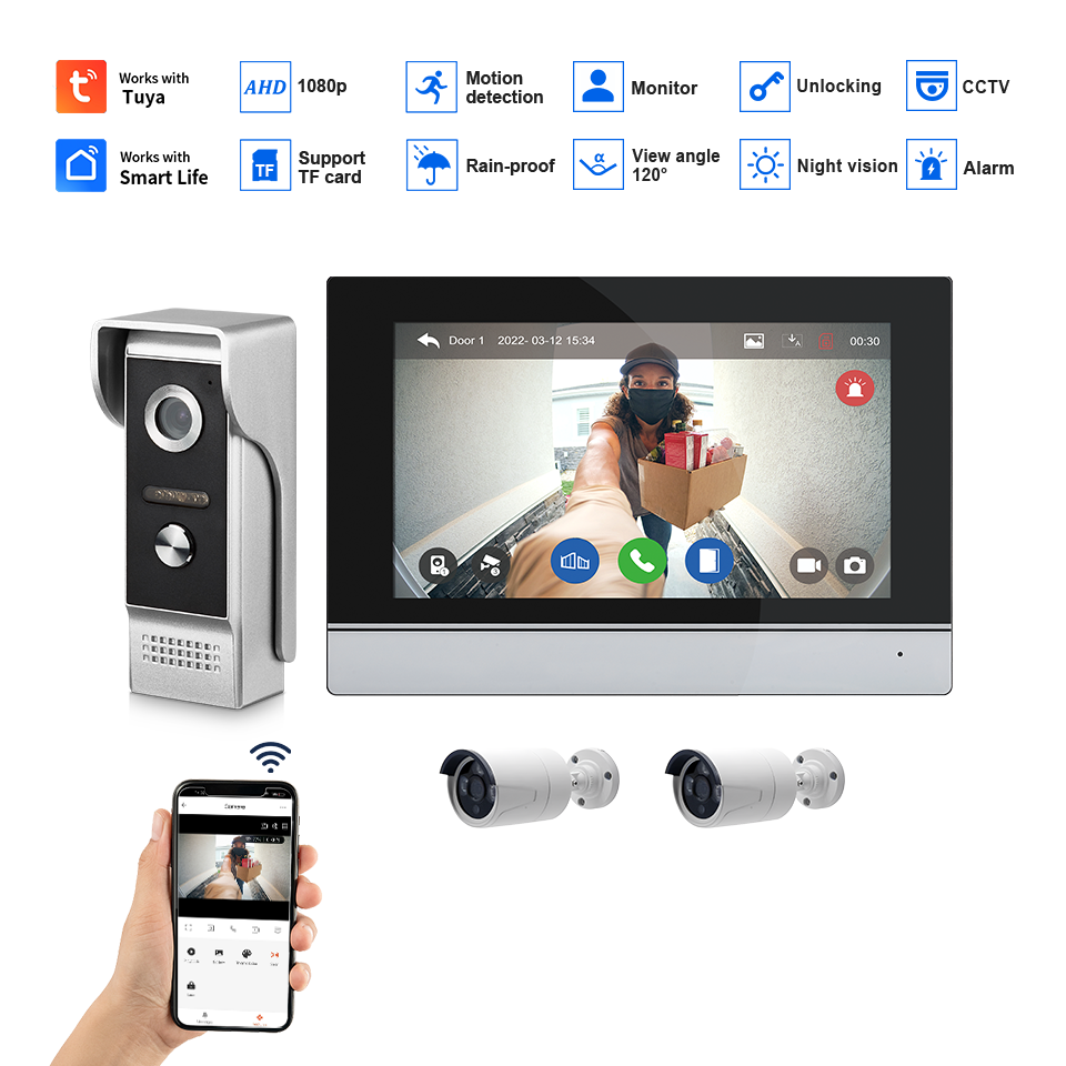 7Inch IPS Scherm 2MP Tuya Afst - Home Security Doorbell Camera recensie en prijs